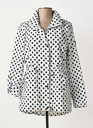 Coupe-vent manches longues a capuche blanc ANANKE femme