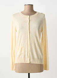 Gilet manches longues fermeture boutonnée sur le devant beige ESTHEME femme