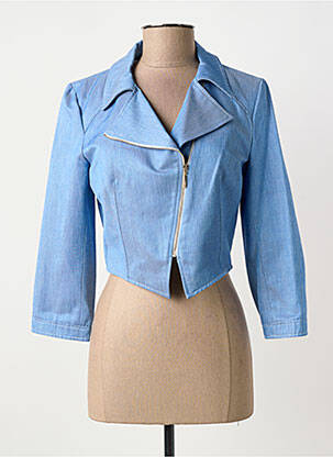 Veste casual finition intérieure doublée bleu RAFFAELLI femme