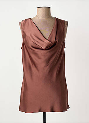 Top sans manche sans manche marron JOSEPH RIBKOFF femme