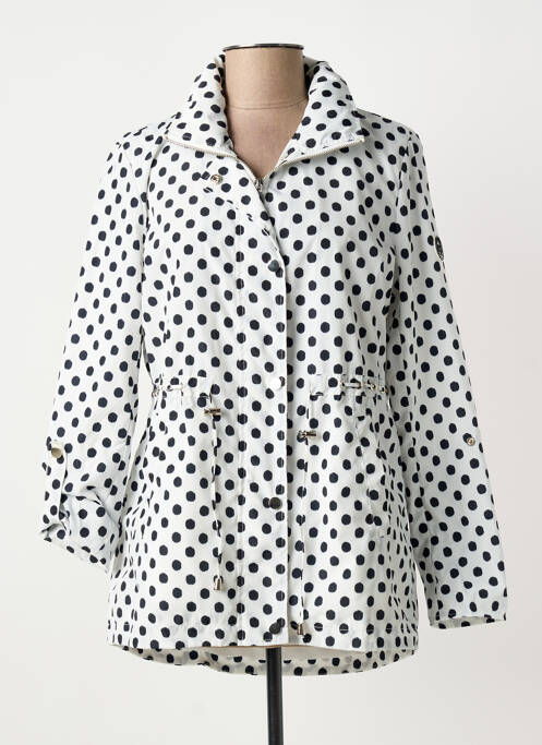 Coupe-vent manches longues a capuche blanc ANANKE femme