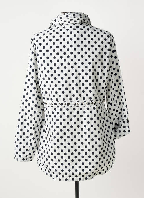 Coupe-vent manches longues a capuche blanc ANANKE femme