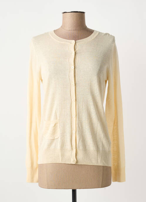 Gilet manches longues fermeture boutonnée sur le devant beige ESTHEME femme