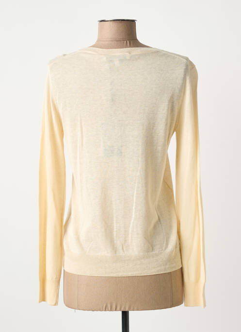 Gilet manches longues fermeture boutonnée sur le devant beige ESTHEME femme
