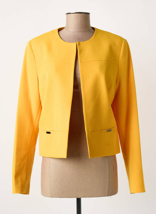 Veste casual col rond jaune GREGORY PAT femme