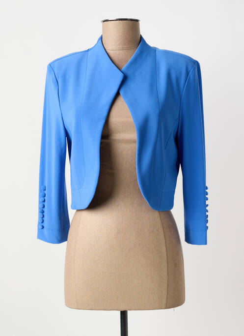 Veste casual col rond bleu JOSEPH RIBKOFF femme