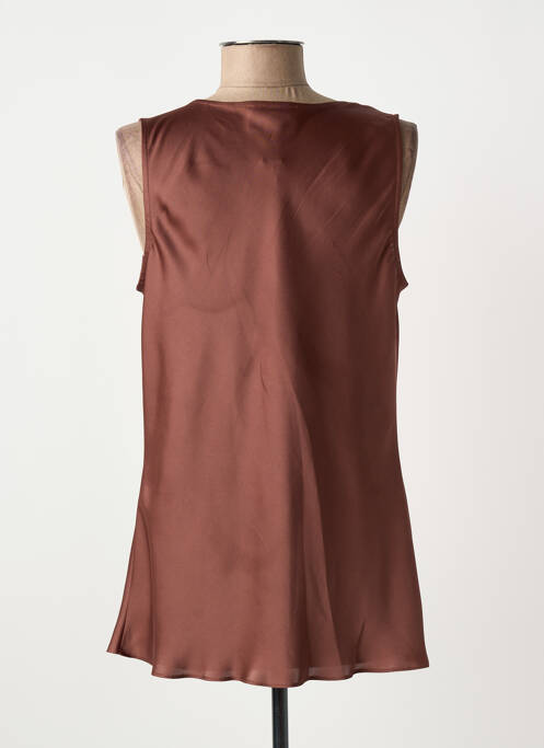 Top sans manche sans manche marron JOSEPH RIBKOFF femme