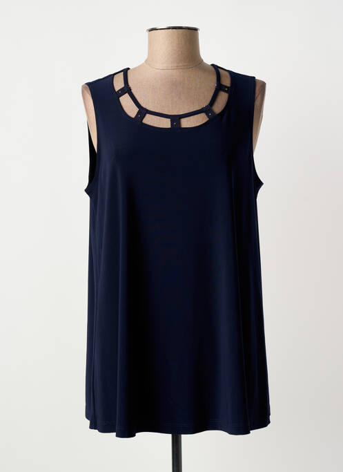 Top stretch sans manche bleu JOSEPH RIBKOFF femme