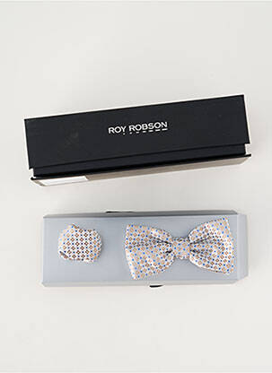 Noeud papillon imprimé fantaisie gris ROY ROBSON homme