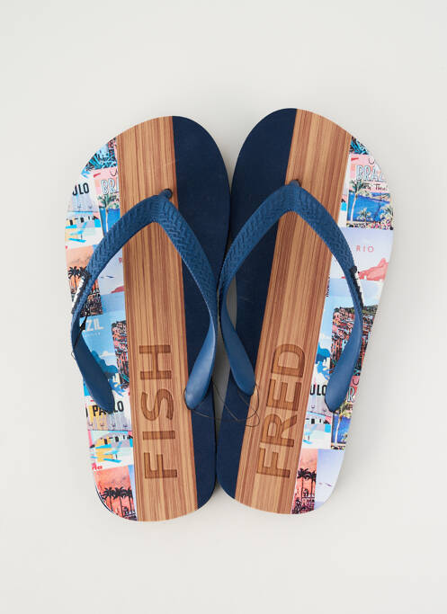 Tongs bout ouvert bout ouvert bleu SINNER homme