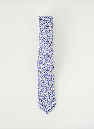 Cravate maintien élastique bleu CLAUDE GABRIEL homme