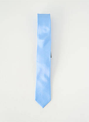 Cravate effet matière satinée bleu ETERNA homme