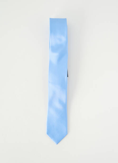 Cravate effet matière satinée bleu ETERNA homme