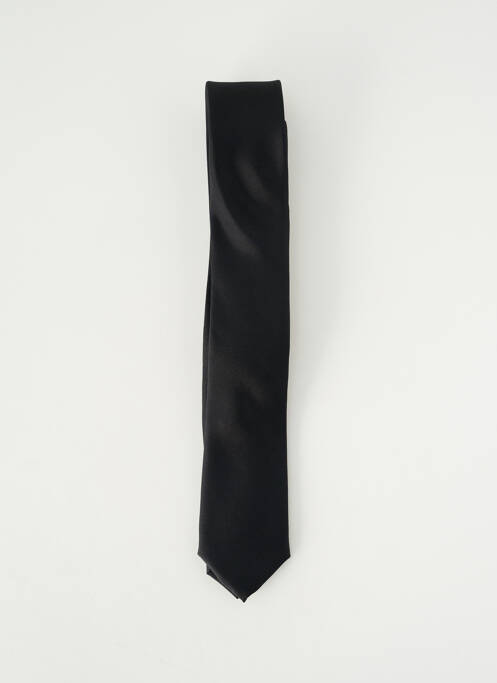 Cravate effet matière satinée noir ETERNA homme