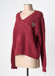 Pull stretch manches longues rouge M&G MONOGRAM femme