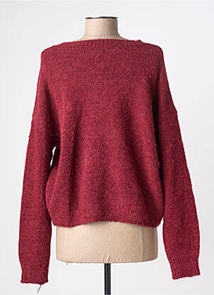 Pull col v manches longues rouge M&G MONOGRAM femme