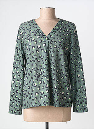 Top stretch manches longues vert GRIFFON femme