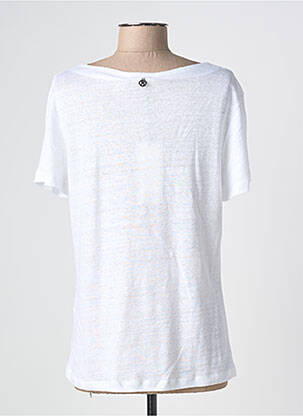 T-shirt col v manches courtes blanc MALOKA femme