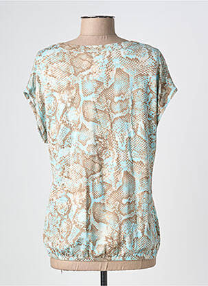 T-shirt stretch manches courtes bleu BARBARA LEBEK femme