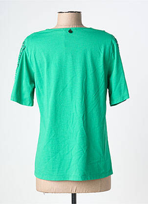 T-shirt col v manches courtes vert MALOKA femme