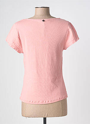 Top stretch manches courtes rose MALOKA femme