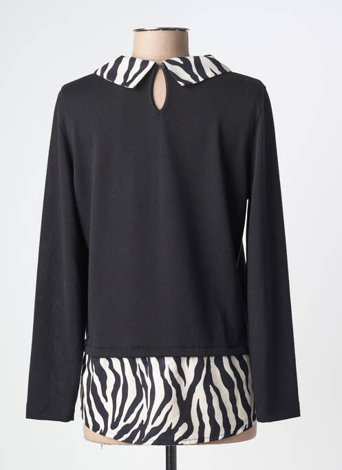 Top tissage jersey manches longues noir GREGORY PAT femme