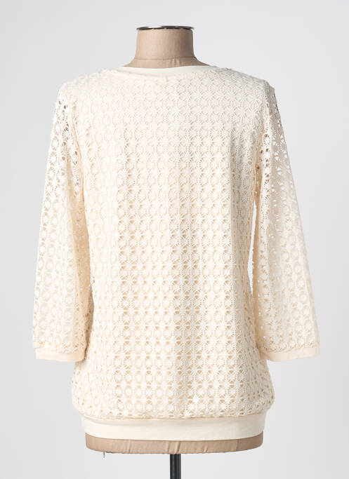 Top stretch manches 3/4 beige BARBARA LEBEK femme