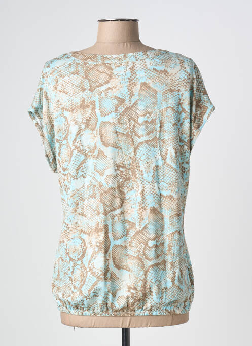 T-shirt stretch manches courtes bleu BARBARA LEBEK femme