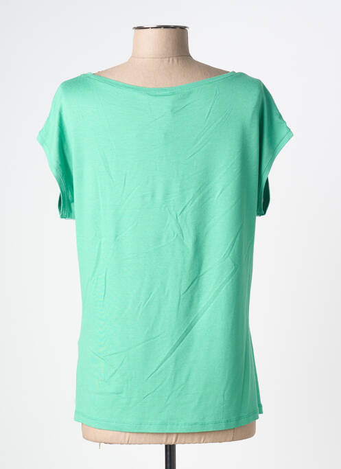 T-shirt stretch manches courtes vert BARBARA LEBEK femme