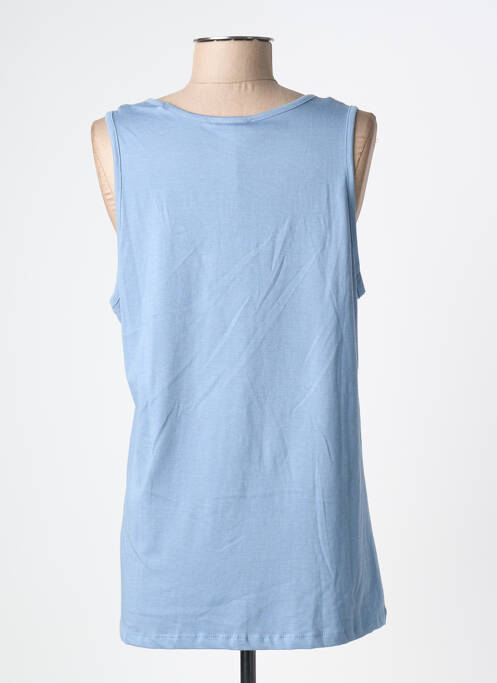 Débardeur stretch sans manche bleu FELINO femme