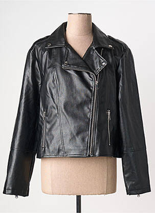 Veste simili cuir poches noir MICHA femme