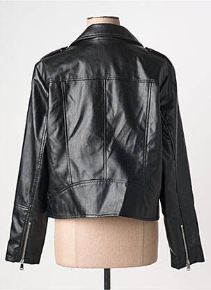 Veste simili cuir poches noir MICHA femme