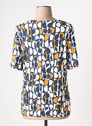 T-shirt col v manches courtes bleu BARBARA LEBEK femme