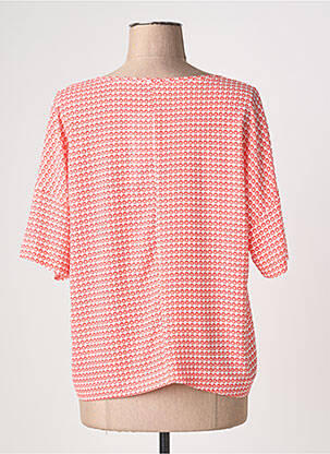 Blouse légère et transparente manches courtes rose GRIFFON femme