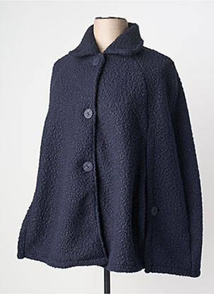 Poncho coupe ample bleu GRIFFON femme