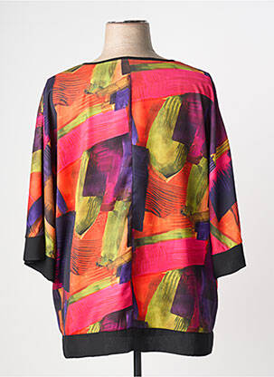 Top imprimé fantaisie manches 3/4 noir GREGORY PAT femme