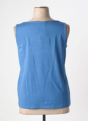 Débardeur stretch sans manche bleu BARBARA LEBEK femme