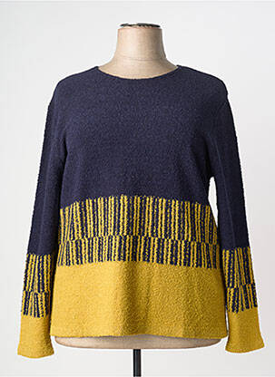 Pull coupe cintrée manches longues bleu GRIFFON femme