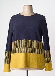 Pull coupe cintrée manches longues bleu GRIFFON femme
