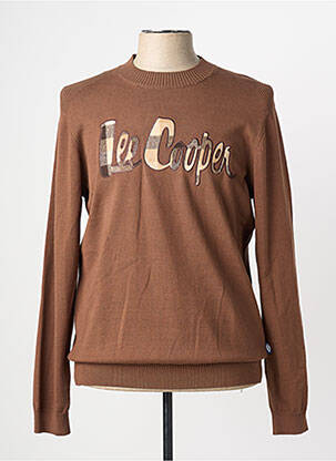 Pull stretch manches longues marron LEE COOPER homme