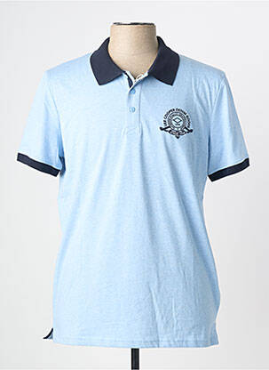 Polo tissage chiné manches courtes bleu LEE COOPER homme