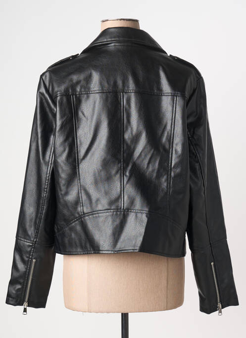 Veste simili cuir poches noir MICHA femme