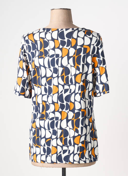 T-shirt col v manches courtes bleu BARBARA LEBEK femme