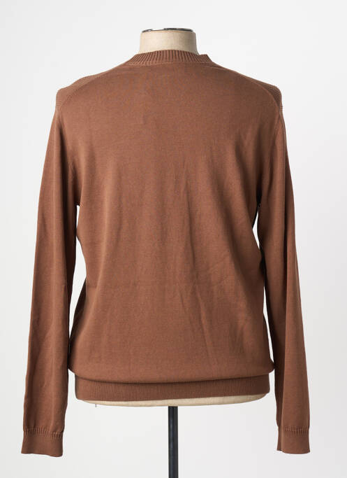 Pull stretch manches longues marron LEE COOPER homme