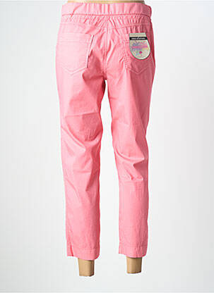 Pantalon 7/8 tissage popeline taille normale rose ANNA MONTANA femme