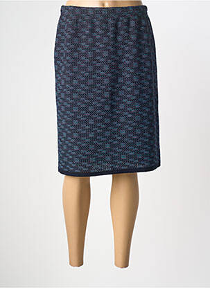 Jupe mi-longue stretch bleu GRIFFON femme