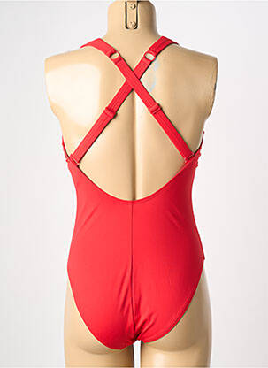 Maillot de bain 1 pièce stretch haut soutien-gorge moulé rouge TRIUMPH femme