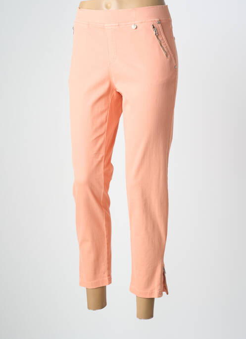 Pantalon 7/8 stretch taille normale orange ANNA MONTANA femme