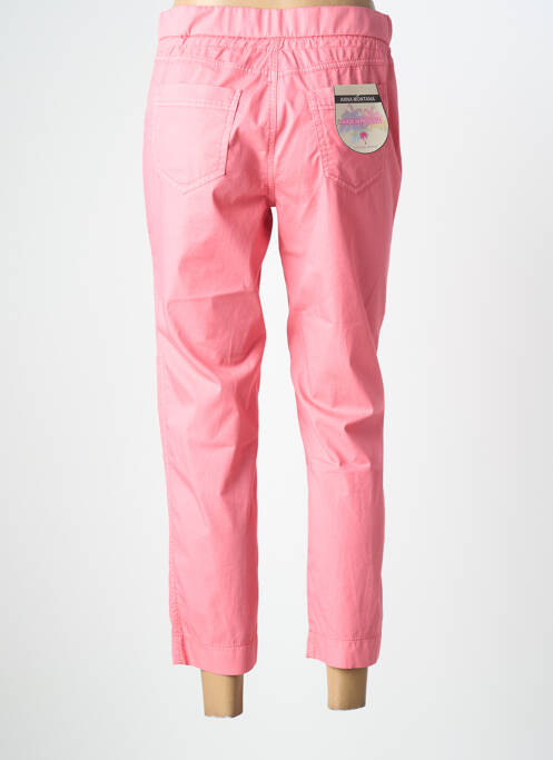 Pantalon 7/8 taille élastique taille normale rose ANNA MONTANA femme
