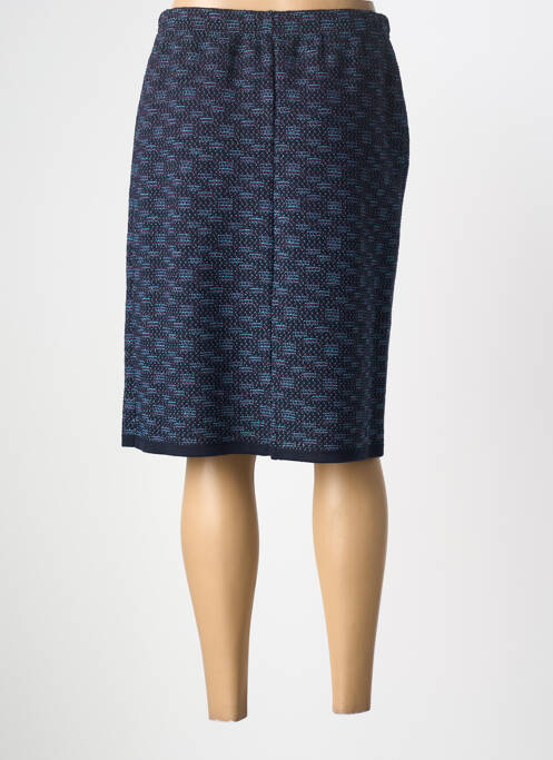 Jupe mi-longue stretch bleu GRIFFON femme